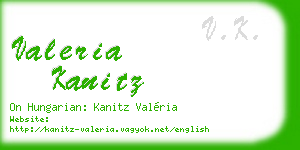 valeria kanitz business card